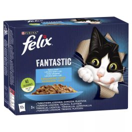   FELIX FANTASTIC Halas válogatás aszpikban nedves macskaeledel 12x85g