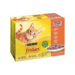   Friskies Cat alutasak 12x85g Szószban Csirkével/Kacsával/Lazaccal/Pulykával