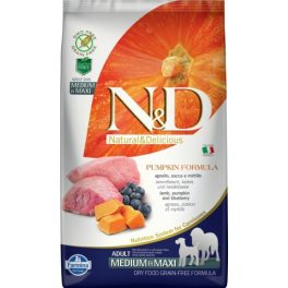   FARMINA N&D DOG GRAIN FREE BÁRÁNY&ÁFONYA SÜTŐTÖKKEL ADULT 12KG