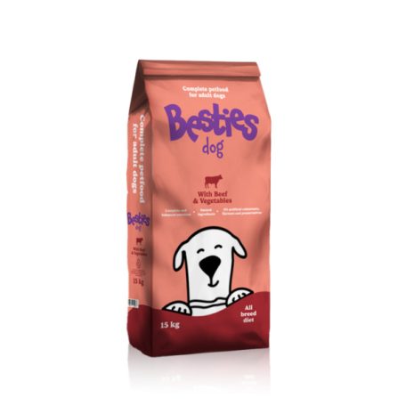 BESTIES DOG MARHA ZÖLDSÉGGEL SZÁRAZ KUTYATÁP 2x15 KG