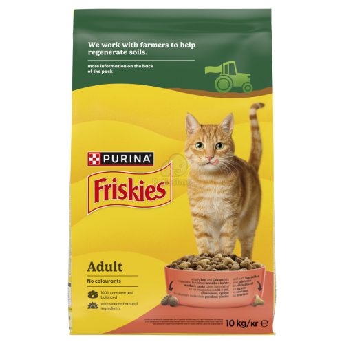 FRISKIES Marhával, csirkével és zöldségekkel száraz macskaeledel 10kg