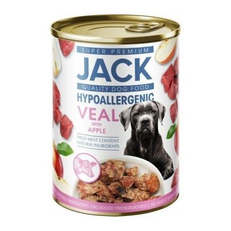 JACK HIPOALLERGÉN PÁSTÉTOM KONZERV 400G BORJÚHÚS ALMÁVAL