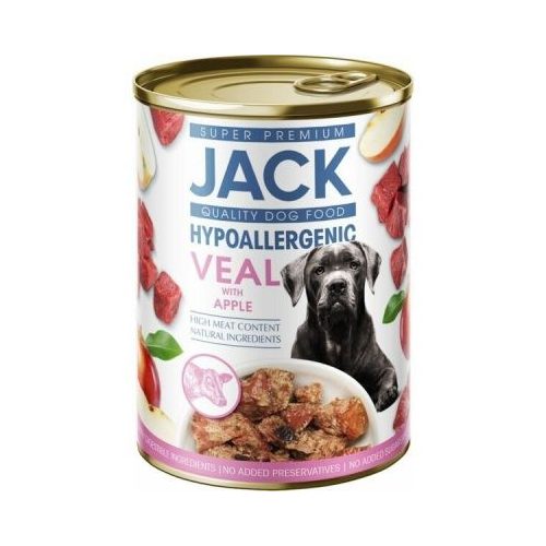 JACK HIPOALLERGÉN PÁSTÉTOM KONZERV 400G BORJÚHÚS ALMÁVAL