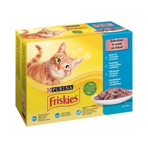 Friskies macska tasak MP lazac&tonhal&szardínia&tőkehal 12x85g