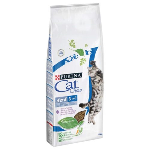 Purina CAT CHOW 3-in-1 Pulykában gazdag száraz macskaeledel 15kg