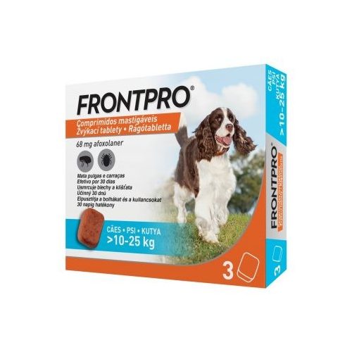 Frontpro® rágótabletta 10–25 kg kutyáknak – 3×68 mg
