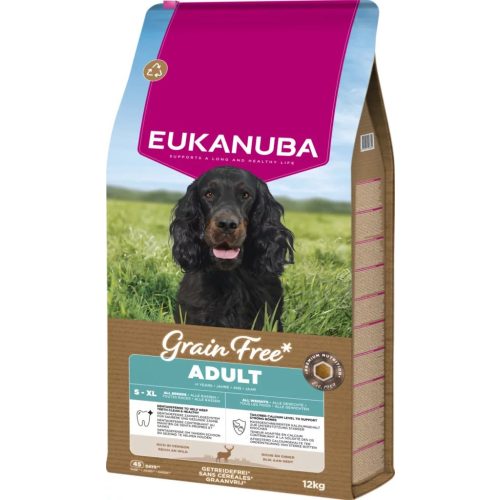 EUKANUBA gabonamentes száraz kutyatáp, szarvashússal - 12kg