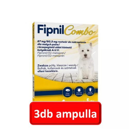 Fipnil combo (2-10kg. kutyáknak ) 3db ampulla ( 67 mg/60,30 mg)