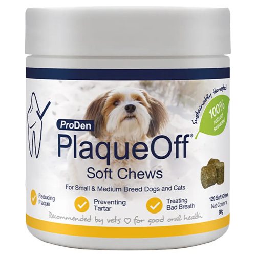 ProDen PlaqueOff small dog Soft Chews fogápoló jutalomfalat tengeri algával kis-és közepes testű kutyának 120db