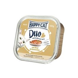    Happy Cat Duo Pástétomos Falatkák Marha-Nyúl 100g  Gyűjtőre (16db) rendelhető!