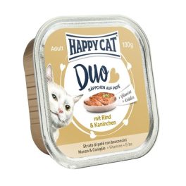 Happy Cat Duo Pástétomos Falatkák Marha-Nyúl 100g  Gyűjtőre (16db) rendelhető!