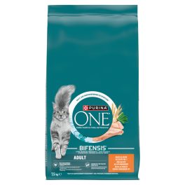   PURINA ONE Lazacban és teljes kiőrlésű gabonákban gazdag száraz macskaeledel 9,75kg