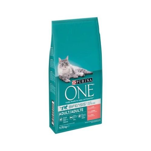 PURINA ONE Lazacban és teljes kiőrlésű gabonákban gazdag száraz macskaeledel 9,75kg