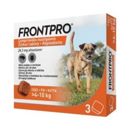   FRONTPRO® RÁGÓTABLETTA KUTYÁKNAK>(4–10 KG) 28,3 MG; 3 TABLETTA 2db-tól