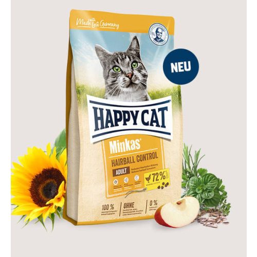 Happy Cat Minkas Hairball Control – Száraz macskaeledel szőrlabda ellen 10kg